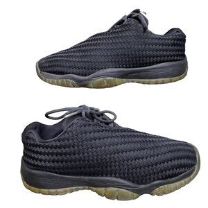 4Y Jordan Future Sneakers Black Woven low Athletic Kids Shoe Basketball Footwear